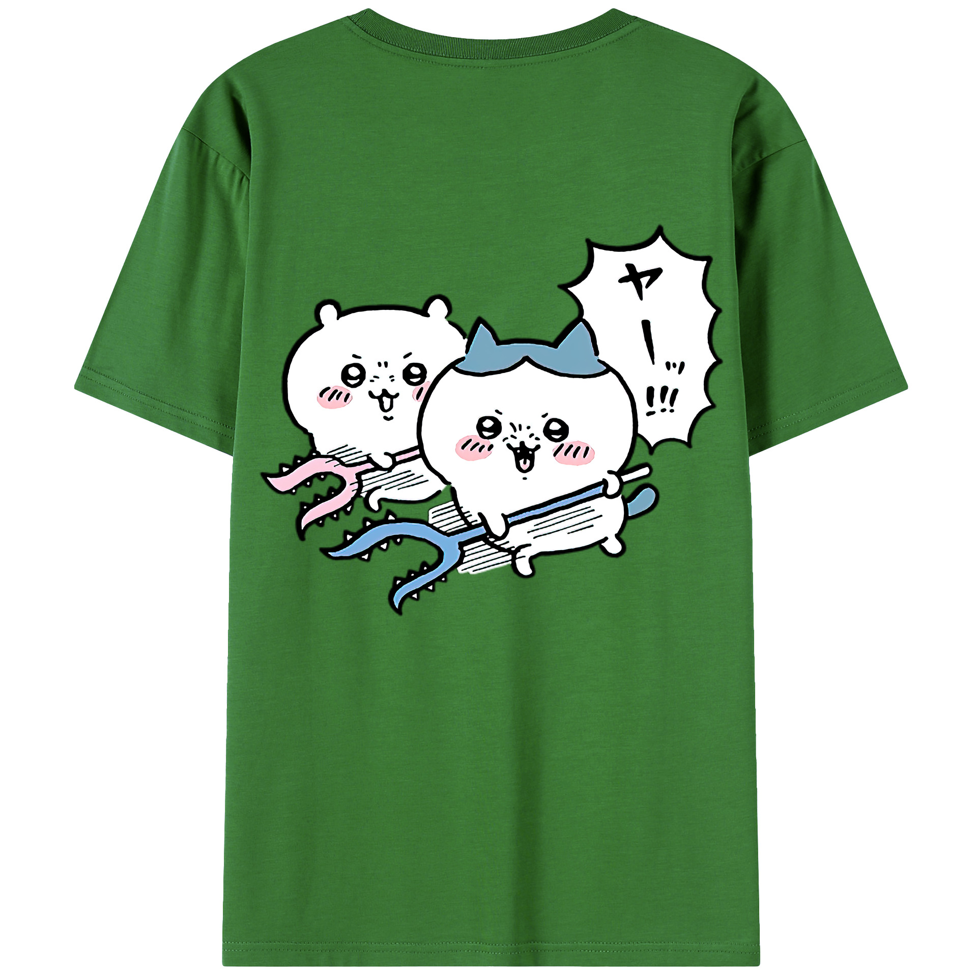 （画像用） ちいかわ ハチワレ Chii-kawa hachiware レディース半袖Tシャツ(バックプリント)